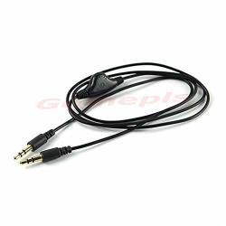 Tebatu Phone Cable 3.5MM M m Stereo Headphone Extension Cable Cord With Volume Control Black