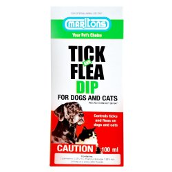 Marltons Tick & Flea Dip For Cats & Dogs 100 Ml