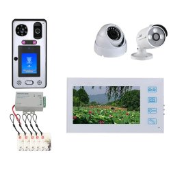 Ennio 7 Inch Record Wired Video Door Phone Doorbell Intercom System With Face Recogn