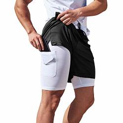 Oa Onrush Aesthetics Men's Gym Workout Shorts Running Athletic Compression 5" Short With Pockets Black S