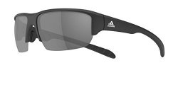 Adidas Sunglasses Adidas Eyewear Adidas Kumacross Halfrim A421 6063 Rectangular Sunglasses Black Matte 64 Mm