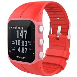 CablePro Band For Polar M400 Soft Adjustable Silicone Replacement Wrist Watch Band For Polar M400 Watch Red