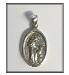 Sterling Silver - St Francis And The Wolf Pendant