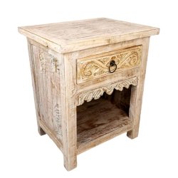 Jemma Bedside Pedestal With Open Shelf Sotran Dekorativ