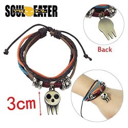 Soul Eater Logo Leather Bracelet Cosplay