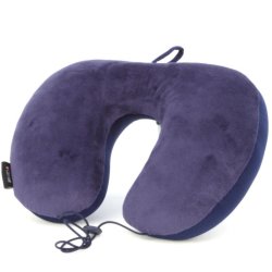 Cellini Suede Microbeads Travel Pillow - Navy