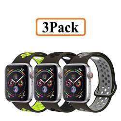 Yc Yanch Greatou Compatible For Apple Watch Band 42MM 44MM Soft Silicone Sport Band Replacement Wrist Strap Compatible For Iwatch Apple Watch Series 4 3 2 1