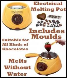 Chocolatiere Electric Chocolate Melting Pot With Moulds Melts Any Kind Of Chocolate