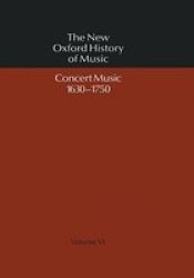 Concert Music 1630-1750 Hardcover