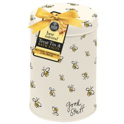 Bee Natural Treat Tin And Bath Salts With Honey Peppermint Oil And Tea Tree Oil