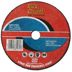 Abrasive Cutting Wheel For Steel 76X1.1X9.53 - 8 Pack