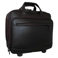 Fino LT064P Faux Leather 15" Laptop Briefcase - Black