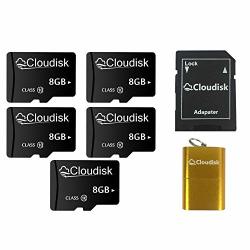 5PACK 8GB Micro Sd Card 8 Gb Microsd Memory Card CLASS10 With Sdadapter + Card Reader Bulk 5PCS