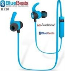 Audionic Bluebeats B-720 Sportstyle Stereo Bluetooth Earphones - Blue