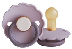 Pacifier 100% Natural Latex Daisy Size 1 - Lavender