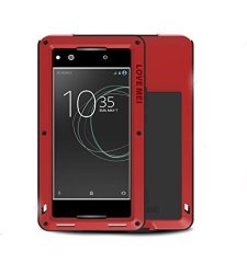 Sony Xperia Xz Premium Case Mangix Water Resistant Shockproof Aluminum Metal Outter Super Anti Shake Silicone Inner Fully Body Protection With Glass Screen For