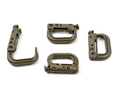 Sniper Grimloc Locking D-ring For Attaching To Molle Cross Draw Vest Systems And Equipment Tan