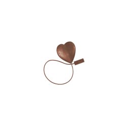 Magnetic Tieback Heart 3D Brown