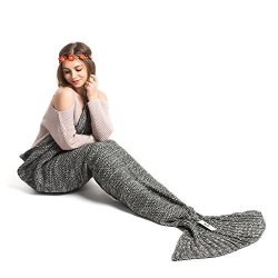 Kpblis Warm And Soft Mermaid Tail Blanket Knitted Mermaid Blanket For Kids And Adult 71-35-INCHES
