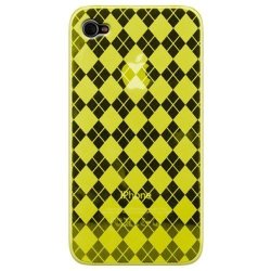 Katinkas Checker Soft Cover For Apple Iphone 4 - Yellow