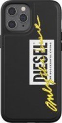 Diesel - Iphone 12 Pro Max Embroided Signature Case Black yellow