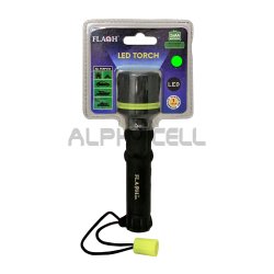 Torch - LED3 Black 2XAA Pvc Excl Batt Fls