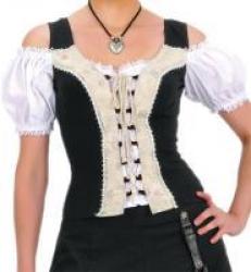 Genuine German Bavarian Dirndl costumes For Ladies Trachten Shirt May2 Schwarz