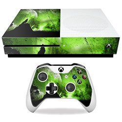 Mightyskins Protective Vinyl Skin Decal For Microsoft Xbox One S Wrap Cover Sticker Skins Howling Wolf