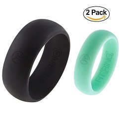 His And Hers Silicone Wedding Rings By Fit Ring 2 Pack Black Blue Aqua Gray Green Red Purple Pink White Pick Your Size And Color