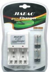 Digital Power Charger For Aa Aaa & 9v Batteries Nicd-nimh. All In One. Includes 4 X Aa Batteries.