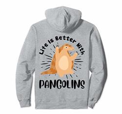 Life Is Better With Pangolins Funny Pangolin Lover Gift Pullover Hoodie