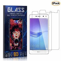 Cusking Huawei Y5 2017 Screen Protector Tempered Glass HD Shock Absorbent Screen Protector Film For Huawei Y5 2017 Easy Installation 2 Pack