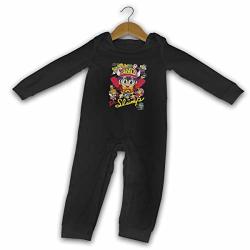 Honshang Baby's Black Romper For Baby Boy Long Sleeve Bodysuit Dr Slump Infant Onesies 18M