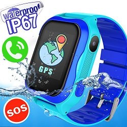 IP67 Waterproof Kids Smart Watch Phone - Kid Smartwatch Accurate Gps Tracker Wifi Location Boys Girls Cellphone Sos Anti-lost Camera Game Pedometer Sport Summer