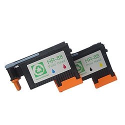 Zhink Remanufactured 2 Pack 88 Printhead Replacement For HP88 Print Head C9381A C9382A For Hp Office Jet Pro K5400 K5400DTN K5400DN K5400TN