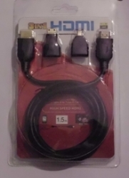 Cable Hdmi 1 5m Length With Extra Micro Mini Points