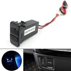 Alloet Dashboard Charger Adapter Car Dual USB Port Dc 5V 2.1A Suitable For Suzuki