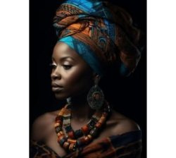 Canvas Wall Art - Beautiful African Woman - A1161