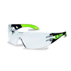 Uvex Pheos Clear Safety Glasses Black Lime