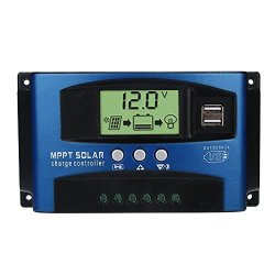 Sandistore Home 40A 50A 60A 100A Mppt Solar Panel Regulator Charge Controller Lcd Display Dual USB 12V 24V Multiple Load Control Modes 100A