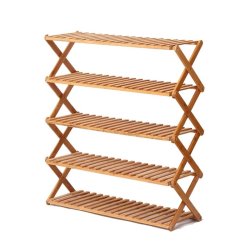 Deals On Hazlo 5 Layer Folding Bamboo Shoe Rack Shelve Compare Prices Shop Online Pricecheck