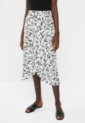 New Look Louisa Wrap Midi Skirt - Cream