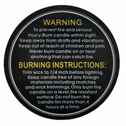 Candle Warning Stickers Candle Jar Container Labels Wax Melting