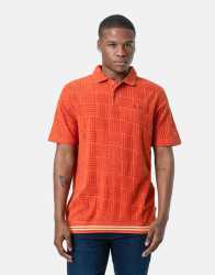 Ben Sherman Textured Terry Mango Polo Shirt - XL Orange