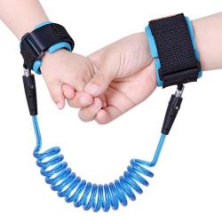 Pu&staineless Steel Contraction Toddler Safety Harness Child Safty Wrist Link Anti Lost Child Belt - 1.5M