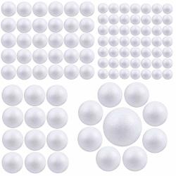 100 Pcs White Foam Balls Kissbuty 5 Sizes Craft Foam Balls