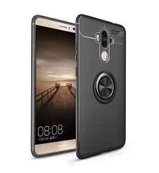 Case For Huawei Mate 9 Hxc Soft Tpu Material Suitable For Automotive Magnet Brackets Invisible Ring Bracket Multi-function Protective Shell Black