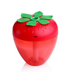 Anshinto MINI Portable Strawberry Home Aroma LED Humidifier Air Diffuser Purifier Atomizer Red