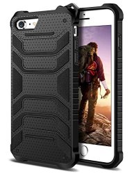 Iphone 7 Case Iphone 8 Case Wollony Rugged Hybrid Dual Layer Iphone 8 Armor Protective Case W strap Non-slip Shockproof Cover For Iphone 7 8 - Heavy Duty Black