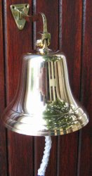 Ship Bell Bar Bell Solid Brass. 13cm Diameter Nb1